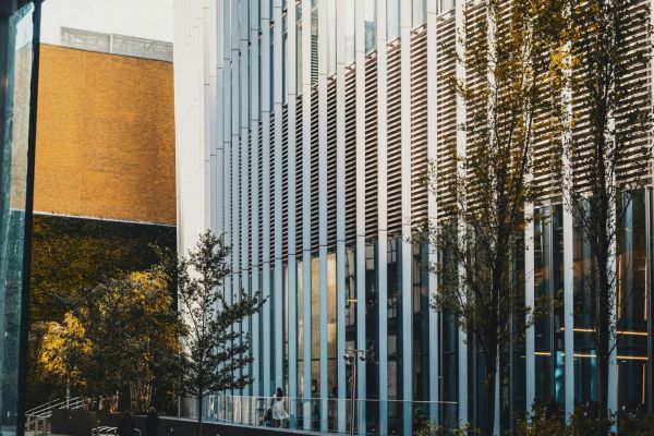 Exterior of a modern office building.